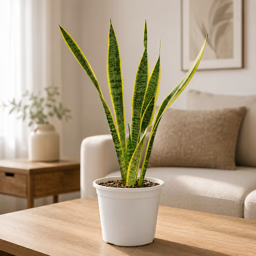 Snake Yellow Long in 8 Inch White Nursery Pot